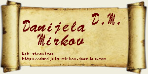 Danijela Mirkov vizit kartica